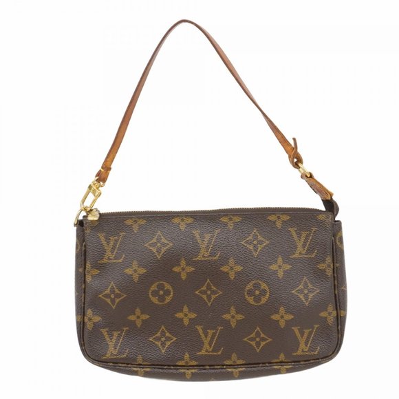 Louis Vuitton Monogram Pochette Accessoires M51980 Brown Women's Pouch - Picture 1 of 10